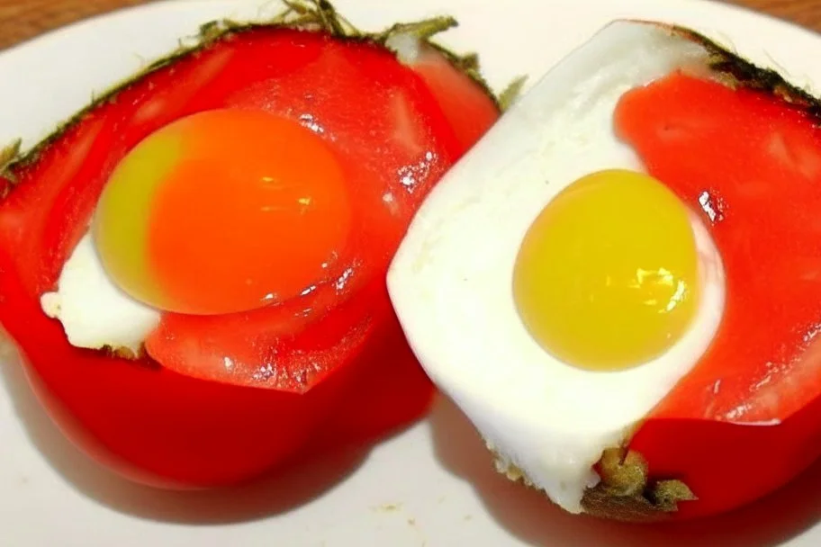 Just put an egg in a tomato and you will be amazed