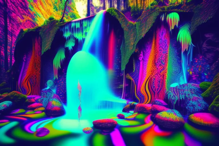 Psychedelic waterfall