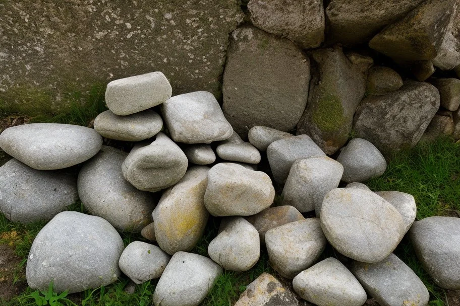 piedras de una antigua iglesia amontonadas