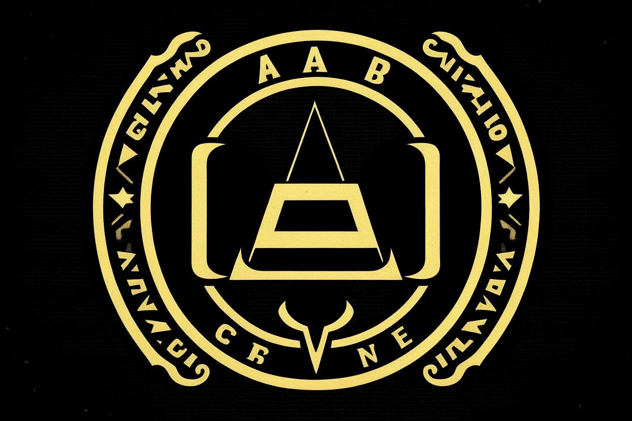 "A.C.A.B." logo, in the style of 1 color printed police union logo, all cops are bastards