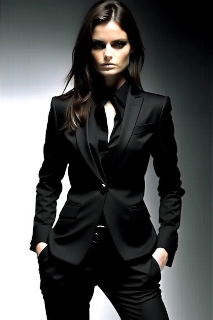 hot woman in black suit i said hot make her hotter