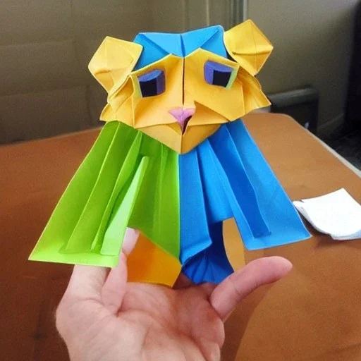 Cute Lion made of origami