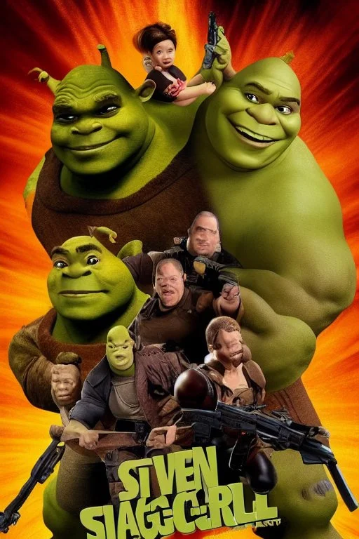 action movie poster starring shrek and steven seagal