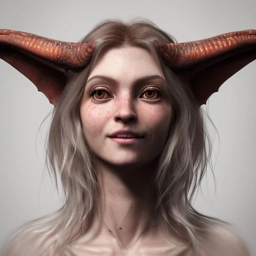 fantasy female half dragon half human, dragon portrait, portrair, dragon head, dragon face, big eyes, smile, dragon with fathers, happy, 8k resolution, high-quality, fine-detail, fantasy, incredibly detailed, ultra high resolution, 8k, complex 3d render, cinema 4d