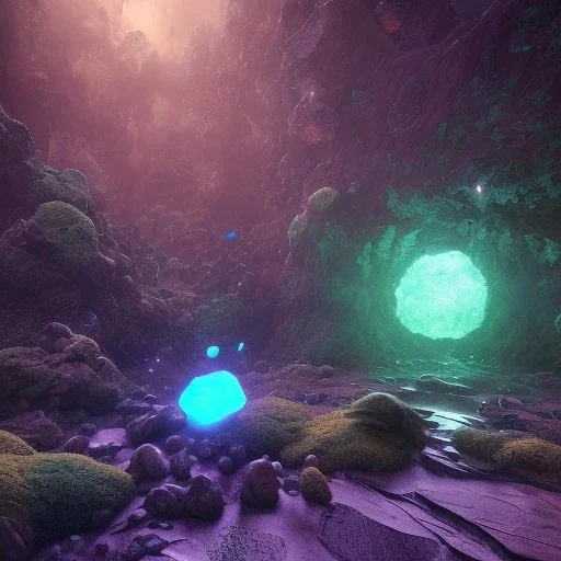 hedjuk, crystalline, renderin, room, cosmic, opalescent, 100mm, opalescent, gemstones, crystals, object, unworldly rocks, moss,bright,crystalised ,space suit, atmospheric, realistic, cinematic lighting,unreal engine 5,LMS,3D digital art,