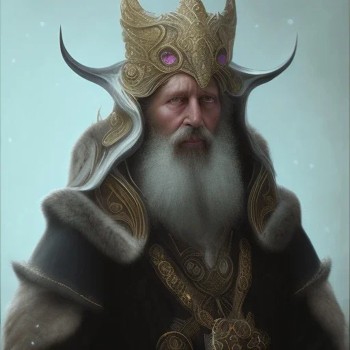 Ultra detailed fullbody Portrait in oil on canvas of character male sorcerer Merlín ,sorcerer dress,long bear,extremely detailed digital painting,ultrarealistic skin,intense stare, extremely detailed face, crystal clear eyes, mystical colors ,perfectly centered image, perfect composition, rim light, beautiful lighting,masterpiece ,8k, stunning scene, raytracing, anatomically correct, in the style by Assassin’s Creed, by artgerm, by Kilian Eng