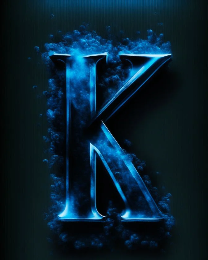 BLEU K Letter IN black background