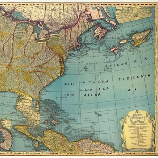 Vintage alaska map