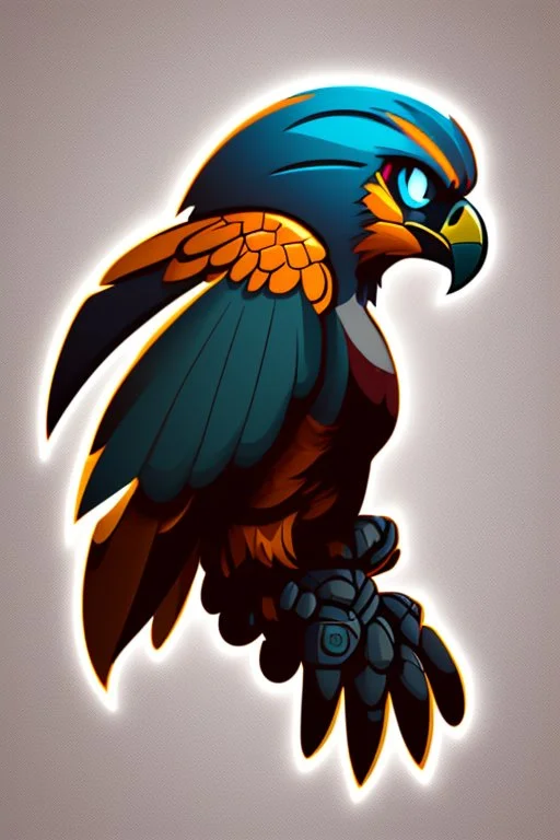 Gaming falcon avatar logo design