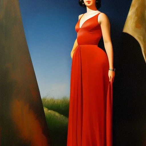 Full body portrait, painting, medium shot lady style of Miguel Sanjulian