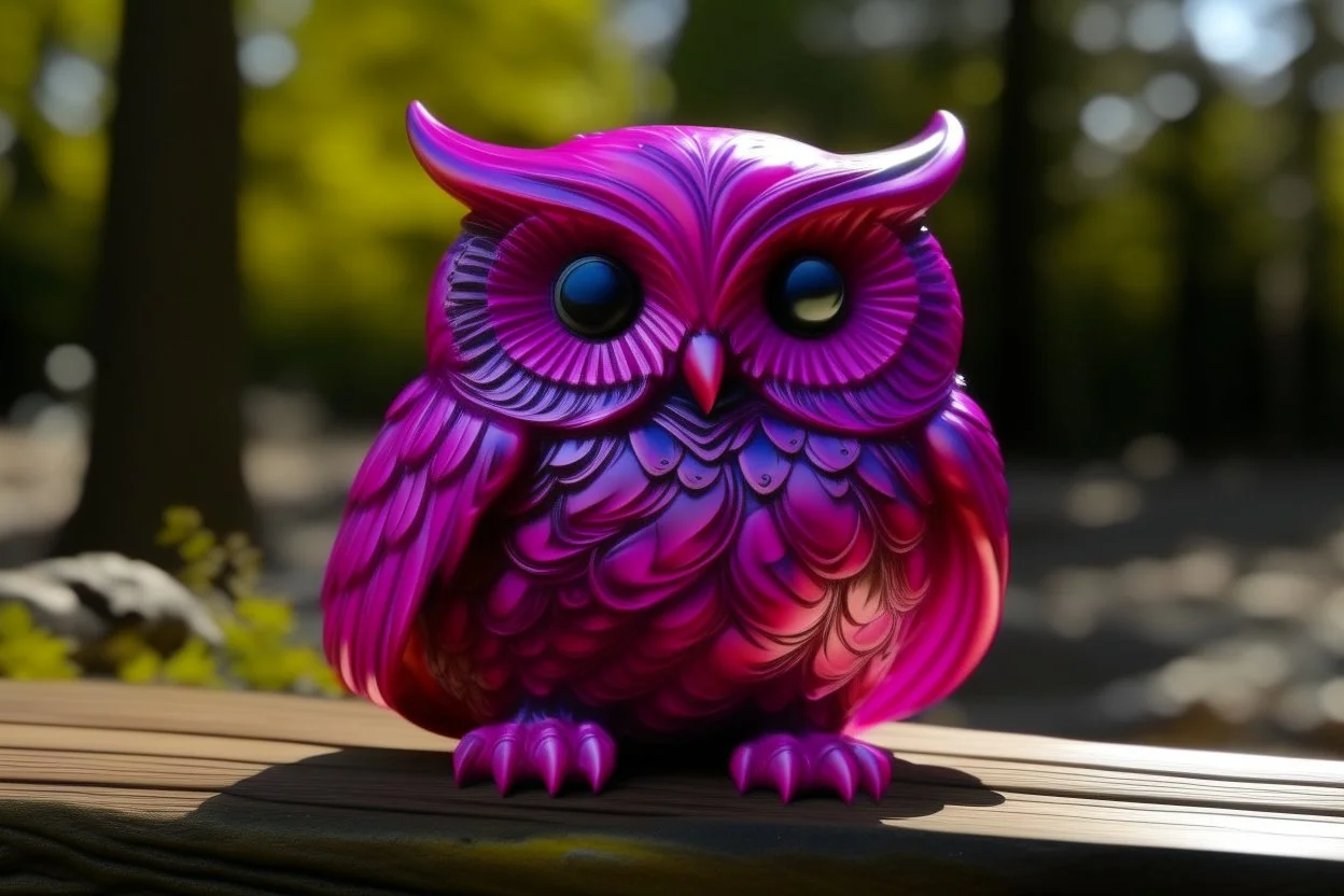 A magenta illusion elemental owl painted by Xul Solar