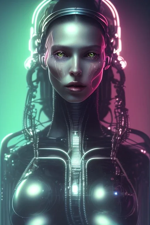 cyberpunk, glass body, women, portrai, open mouth, perfect skin, tron, cyborg , perfekt, real, dream, hr giger