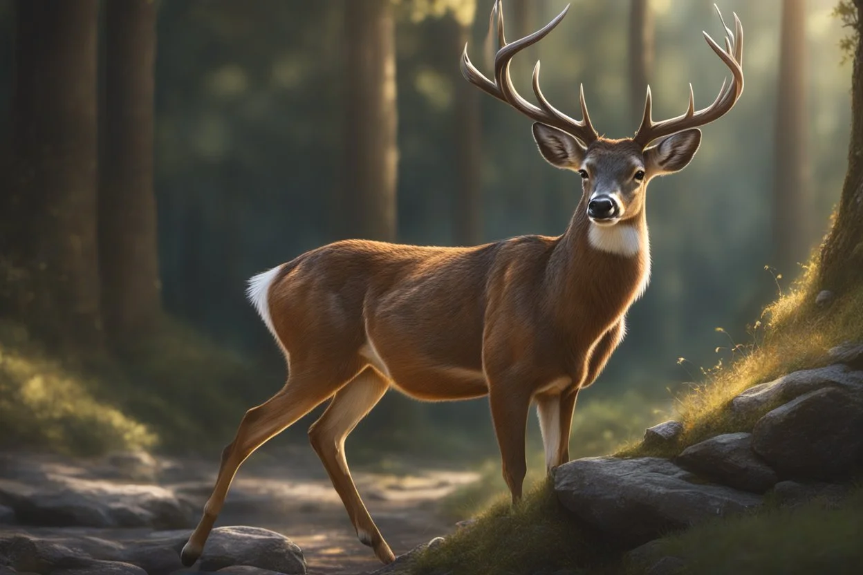 Shadow in 8k realistic anime e drawing style, close picture, Deer them, intricate details, highly detailed, high details, detailed portrait, masterpiece,ultra detailed, ultra quality