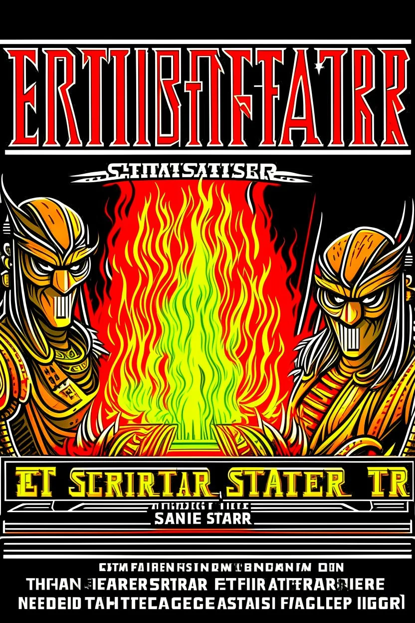 Banner for the Facebook page of a metal radio show called firestater.