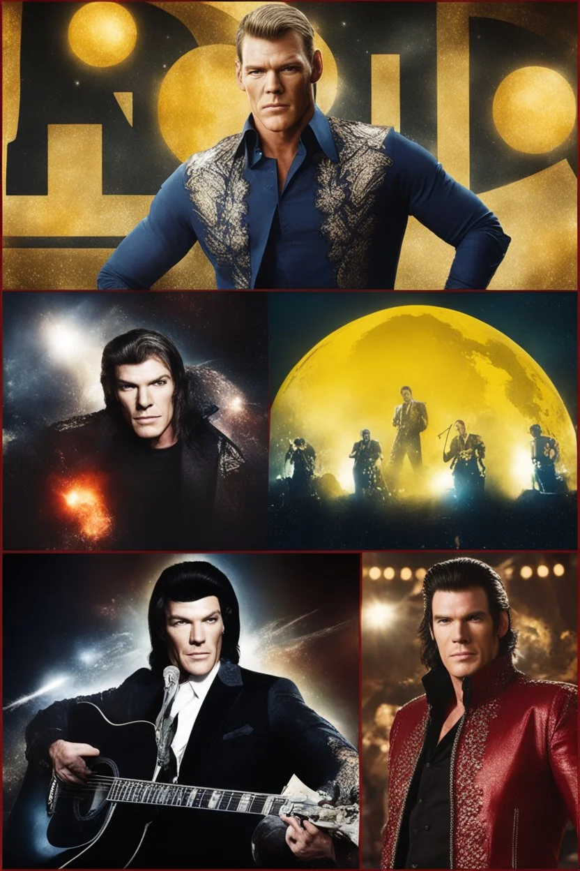 Alan Ritchson/Leonard Nimoy/Paul Stanley/Elvis Presley hybrid as Steven J. Kankels