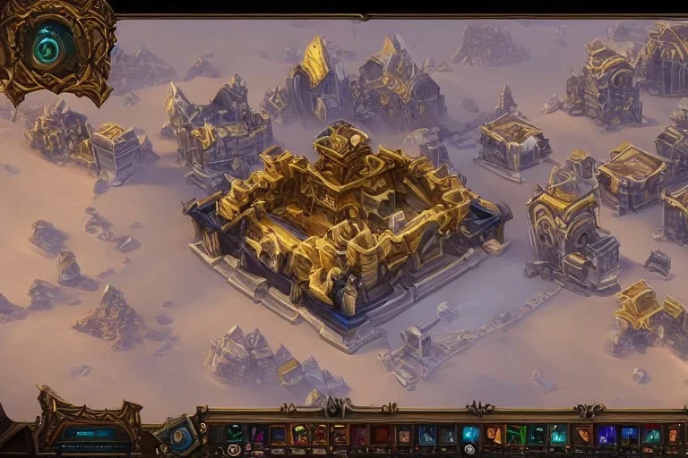 Torchlight 2 architecture made of marble and gold concept in heroes of the storm