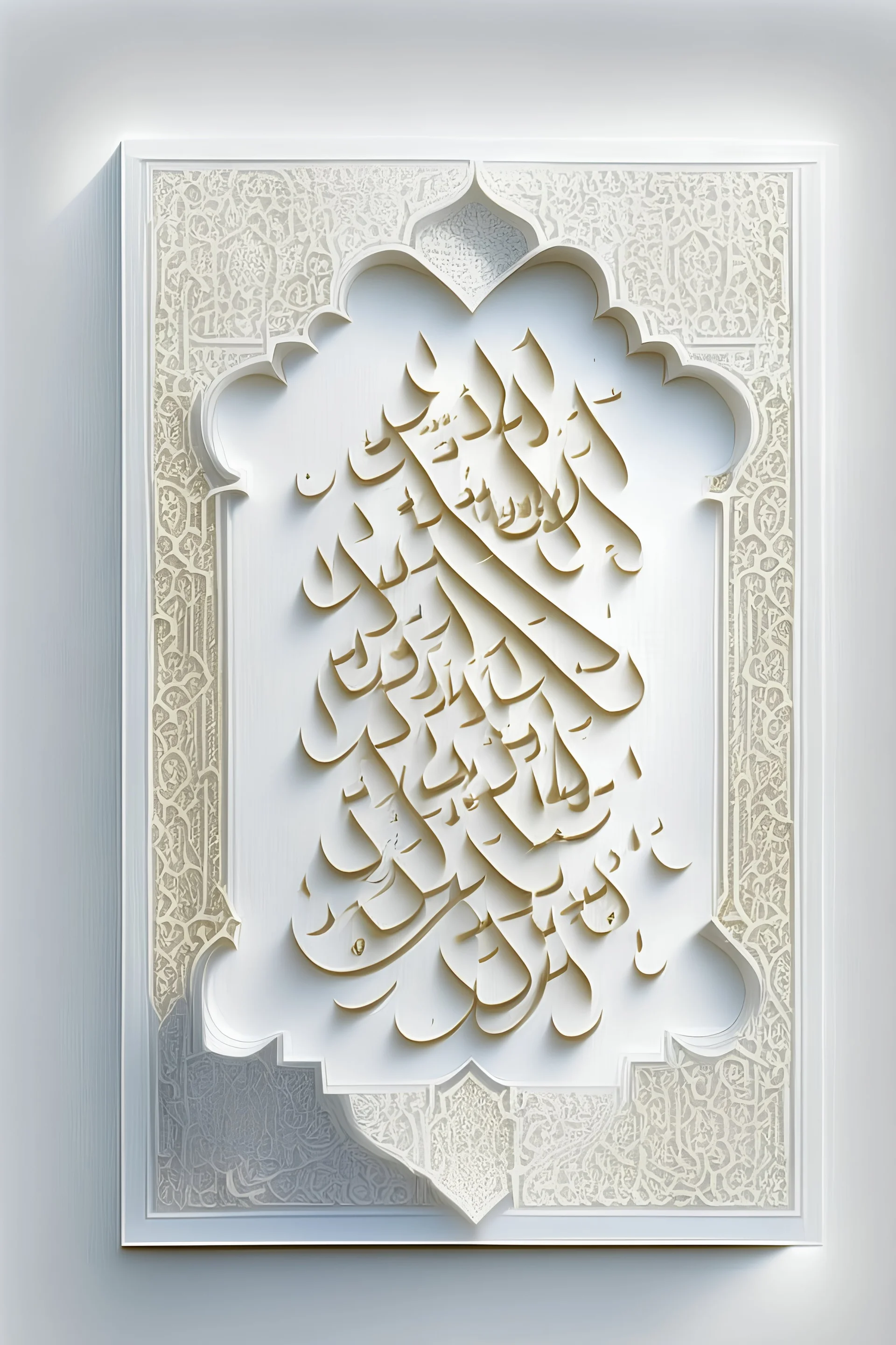 A white background ready to write with Islamic inscriptions
