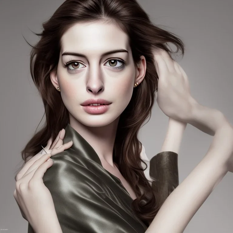 Anne Hathaway photo face , wearing viking, 8k quality