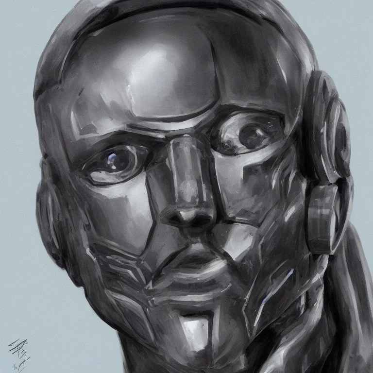 cyborg man portrait