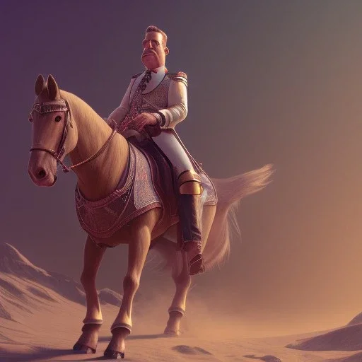 Full body, 3d render, homer simpson 1800's men style, 1800's hair style, 1800's men clothes style,riding horse, hyper realistic, octane render, unreal engine 5, 8k, palace background, uhd