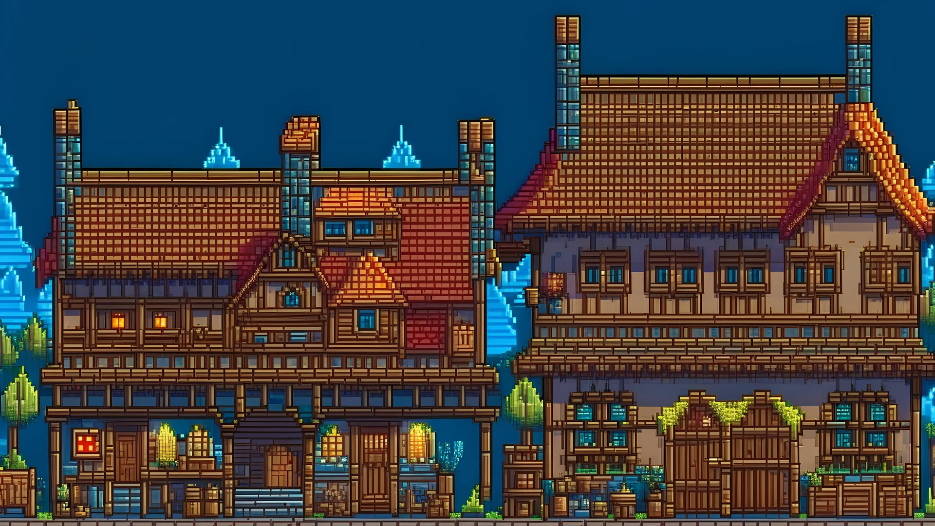 The premises of the medieval magical barracks pixelart