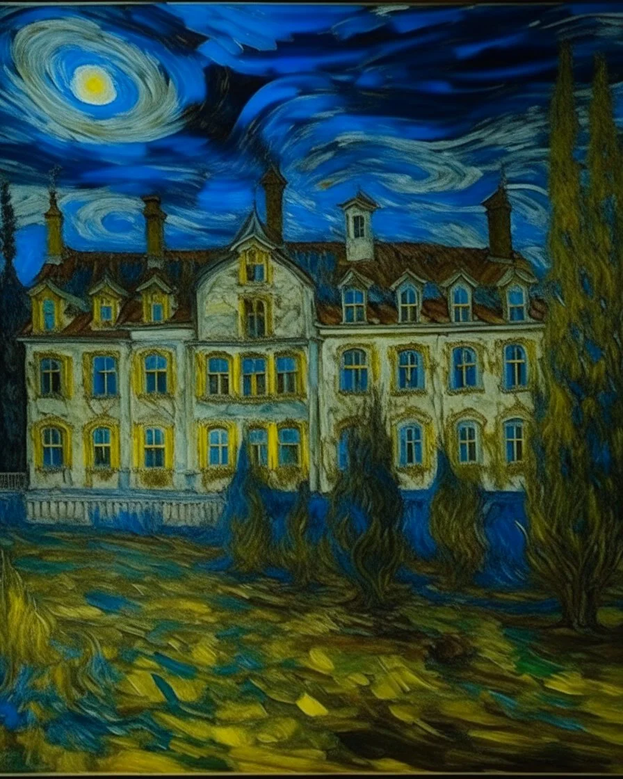 A mansion filled with ghosts painted Vincent van Gogh