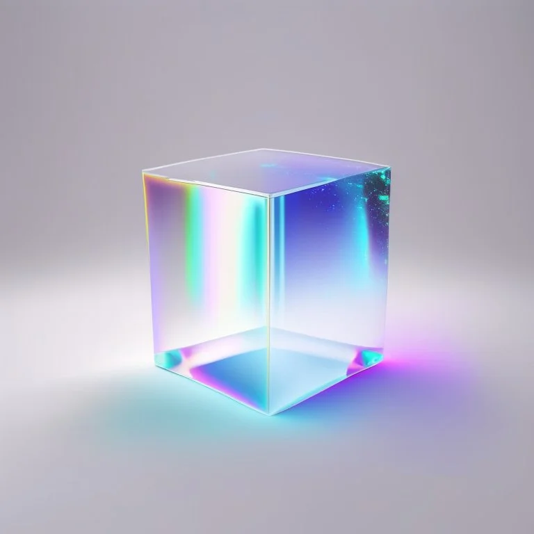 3d holographic startup plain isolated on infinite white background, glow, glass effect, 4k. sober. fintech