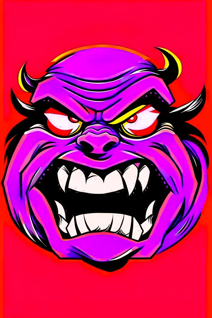 with title(HEAD FUKED SO MUCH BRO), monster more angry and more 90s style, angry fast, extreme, wild, so so angry, red and purple background with 90s style slashes