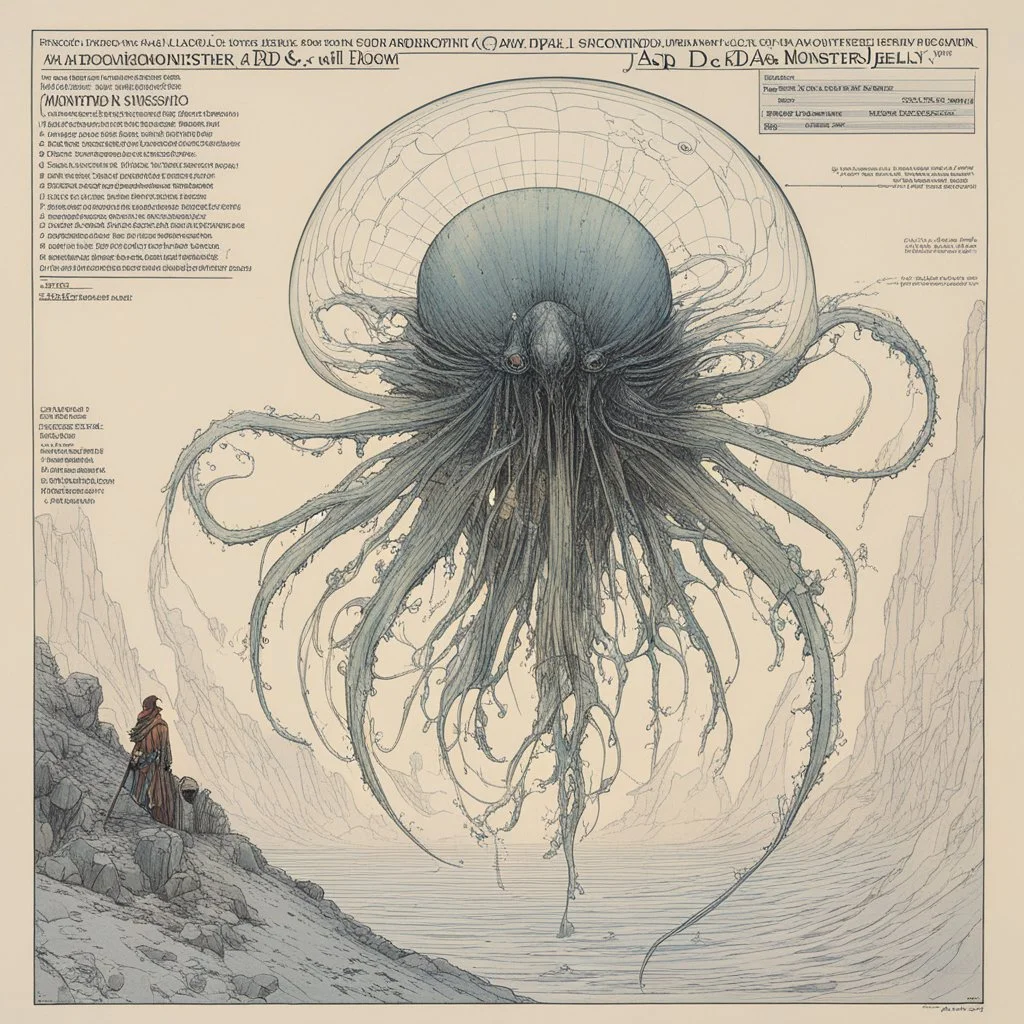 ConceptSheet: AD&D monster symbiotic jelly with statistics [by Moebius]