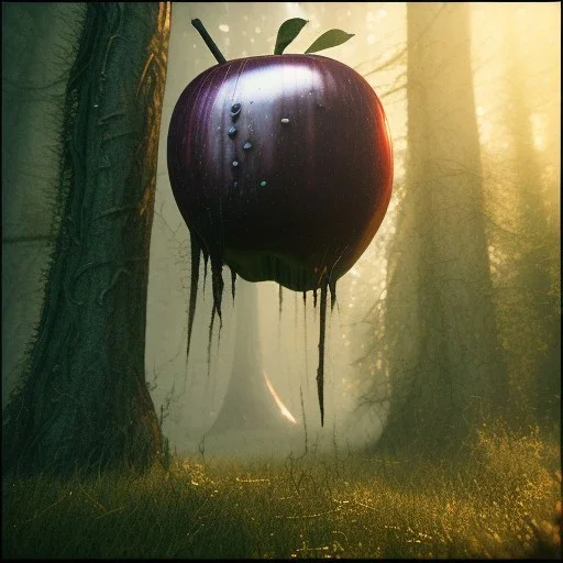 Scarry horrific apple,Epic,unreal engine 5, 8k resolution, photorealistic, ultra detailed