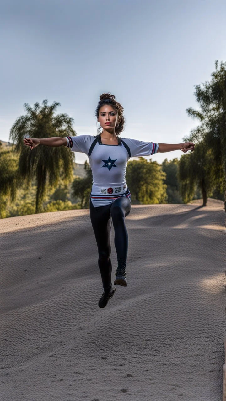 A full-body shot of an azeri girl