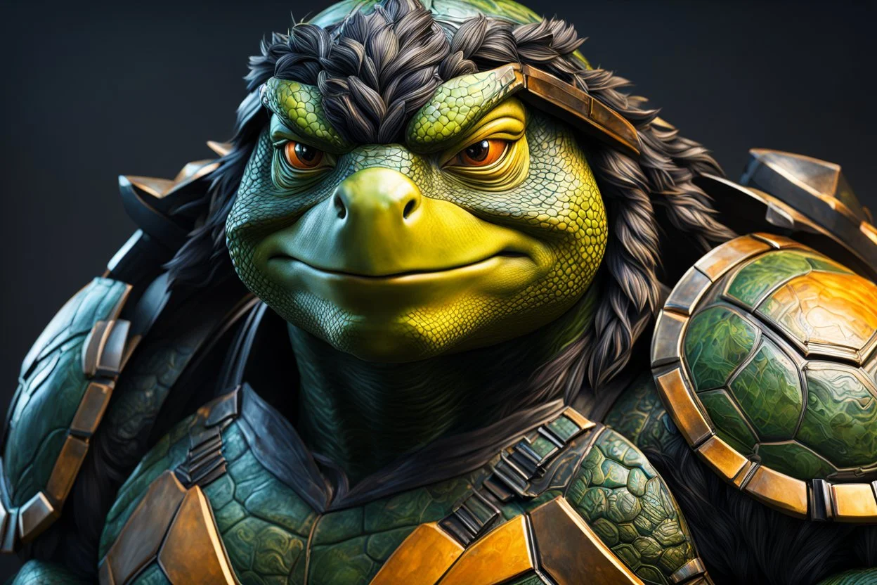 Michelangelo in 8k live anime artstyle, Turtles, black custom, TMNT them , dynamic pose, intricate details, highly detailed, high details, detailed portrait, masterpiece,ultra detailed, ultra quality