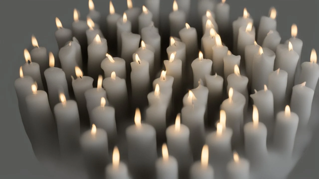 Lighting in the form of a melting candle