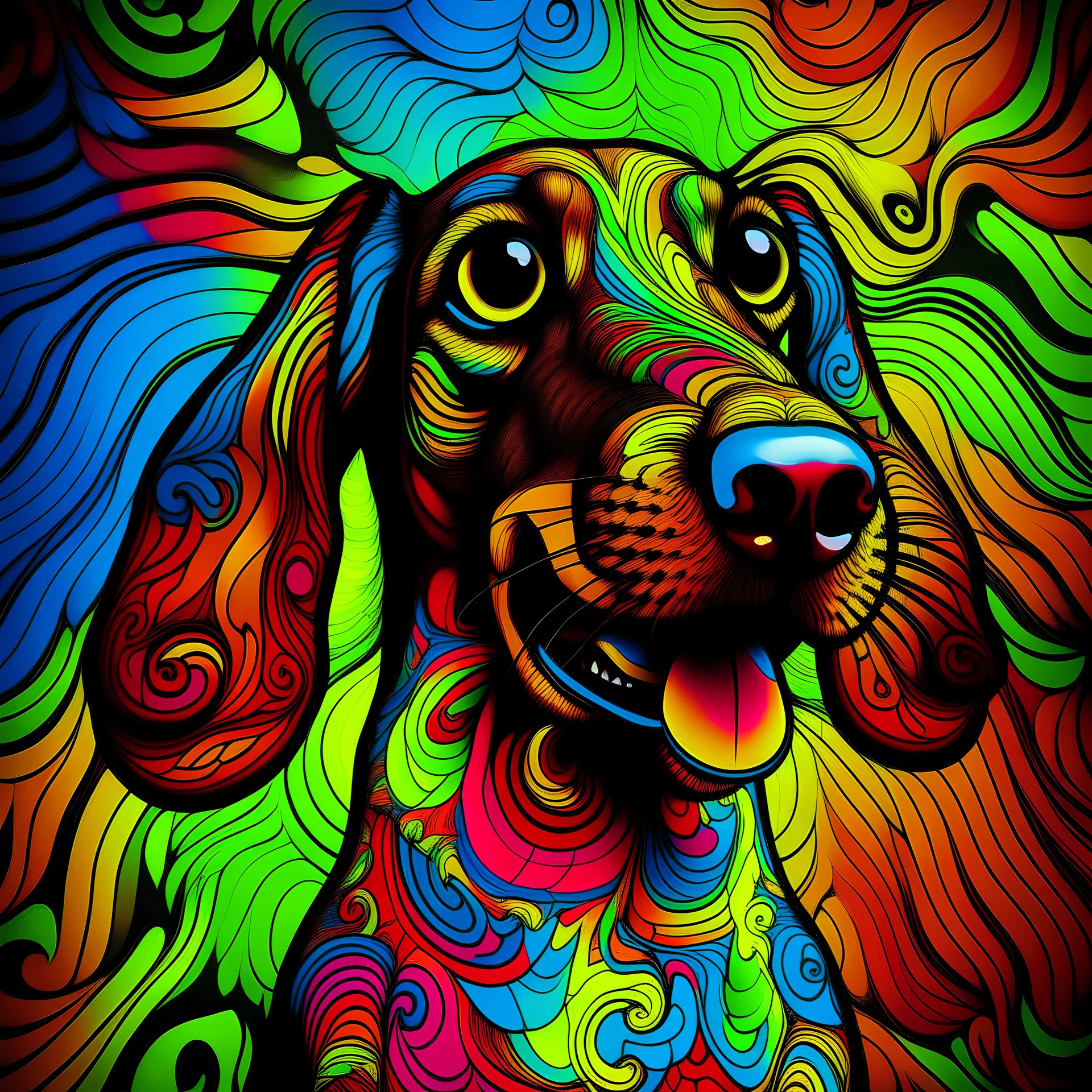 Dachshund on LSD