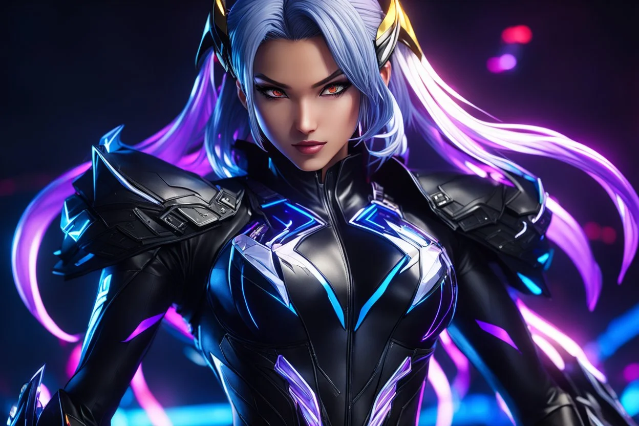 Silk venom in 8k solo leveling shadow artstyle, silk costum, dynamic pose, oshare kei, hurufiyya, rtx , neon lights, intricate details, highly detailed, high details, detailed portrait, masterpiece,ultra detailed, ultra quality