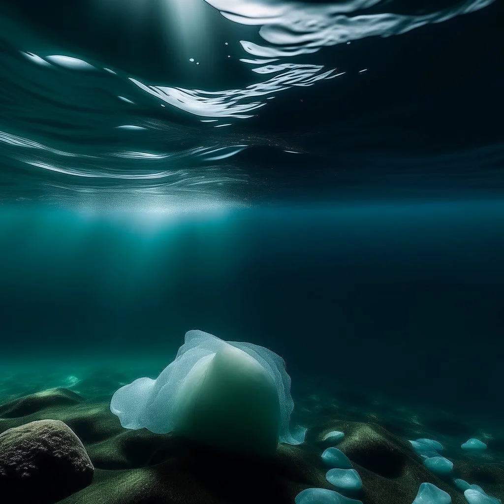 underwater images in an icy sea