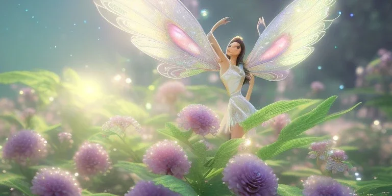 crystal subtle flower in a galactic ambiance beautiful fairy, transparent, delicate colors, in the foreground, full of details, smooth，soft light atmosphere, light effect，vaporwave colorful, concept art, smooth, extremely sharp detail, finely tuned detail, ultra high definition, 8 k, unreal engine 5, ultra sharp focus