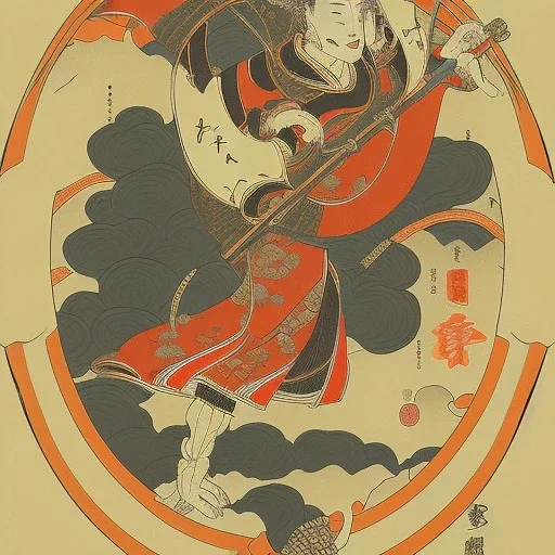  brand logo, Ukiyo-e japanese art