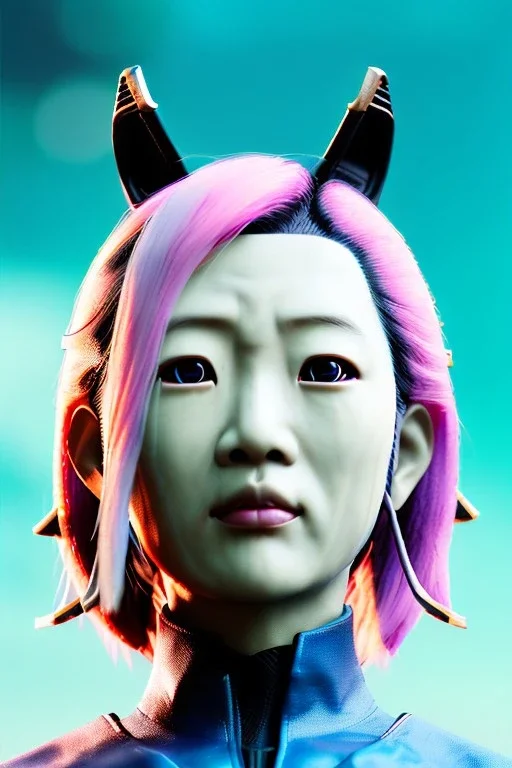 portrait, Asian cyborg woman, samurai warrior :: symmetry photography, cyberpunk style, pink hair, wires conveying, perfect eyes, samurai helmet, tiger mask, black samurai army, katana, japanese traditional ornaments, pink, white, black, glow eyes, cinematic, Ultra realistic, dark scene, soft color, highly detailed, unreal engine 5, RTX, ultra detail, 3d, finely drawn, high definition.