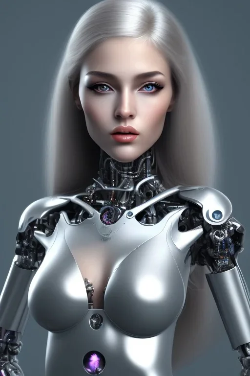 Sexy female robot face