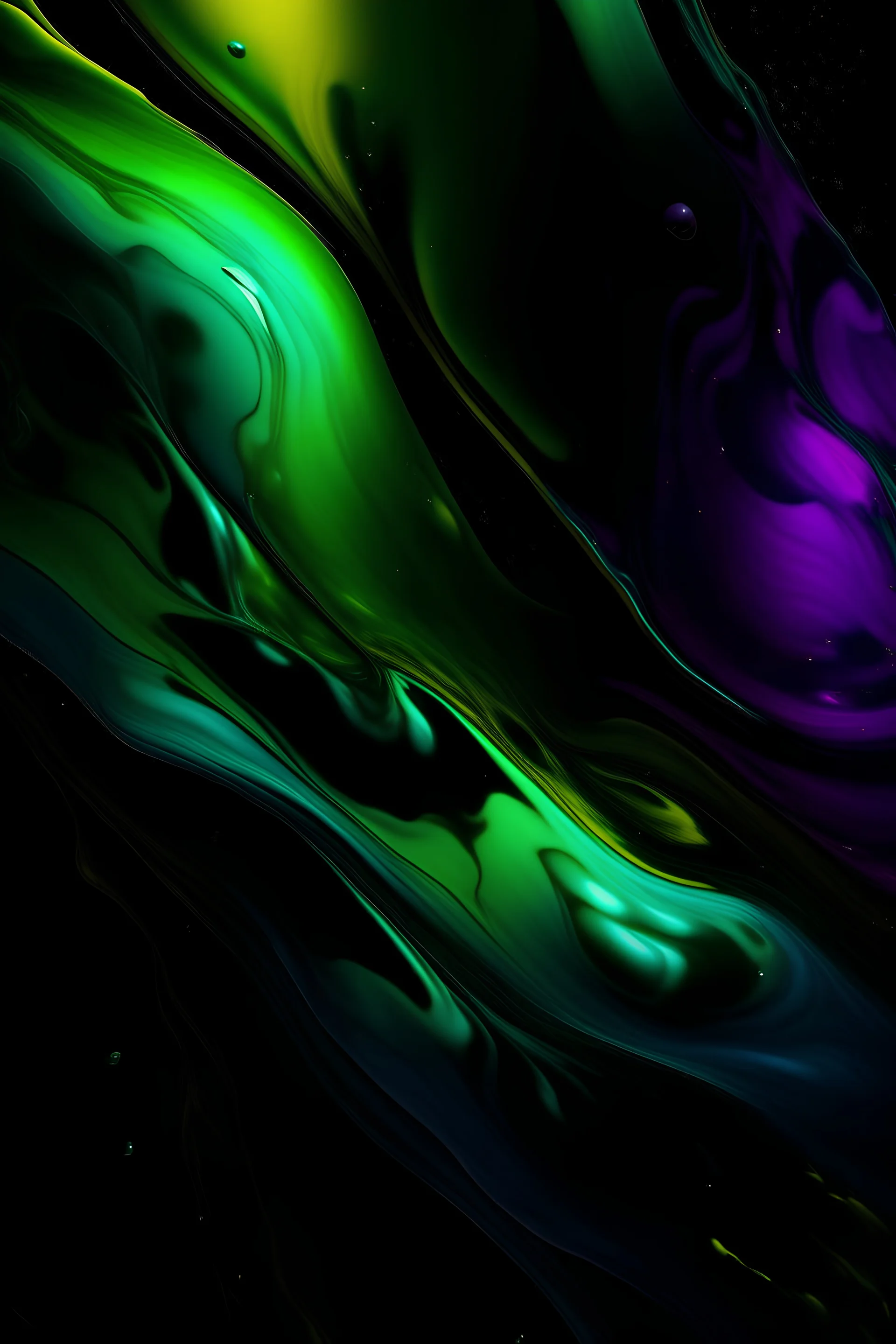 Abstract Liquid, Aurora borealis