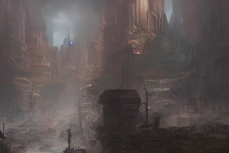 low town under city fantasy dungeon punk