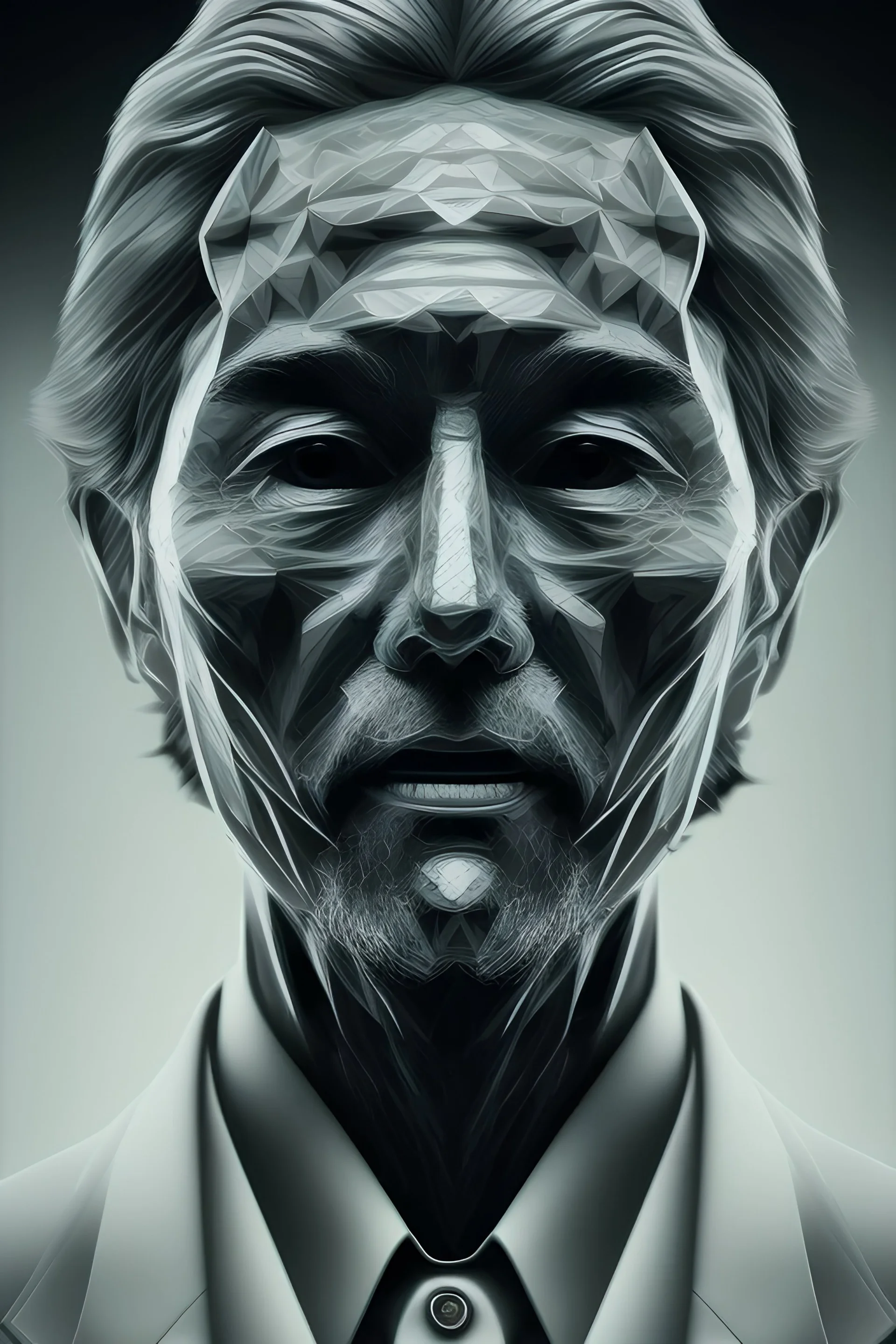 satoshi nakamoto in the bitcoin brain, Fire theme art, Dark moody night atmosphere, , 8K, close-up face, anatomically perfect face, oak tree roots, ignore NSFW