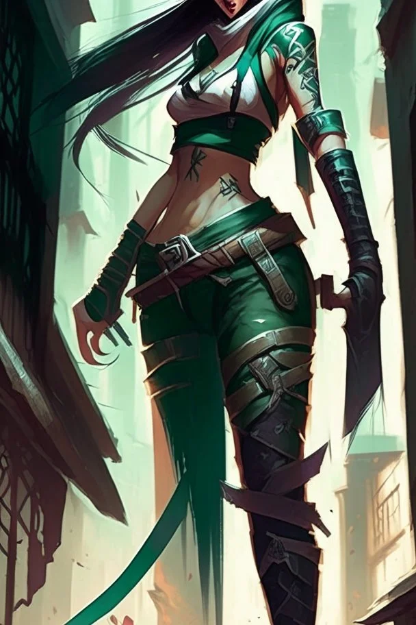 a woman with a Ninja's Machete standing in front of a building, akali, akali from league of legends, league of legends concept art, league of legends splash art, riot games concept art, league of legends character art, league of legends art, official splash art, iconic character splash art, beautiful female assassin, league of legend, league of legends art style