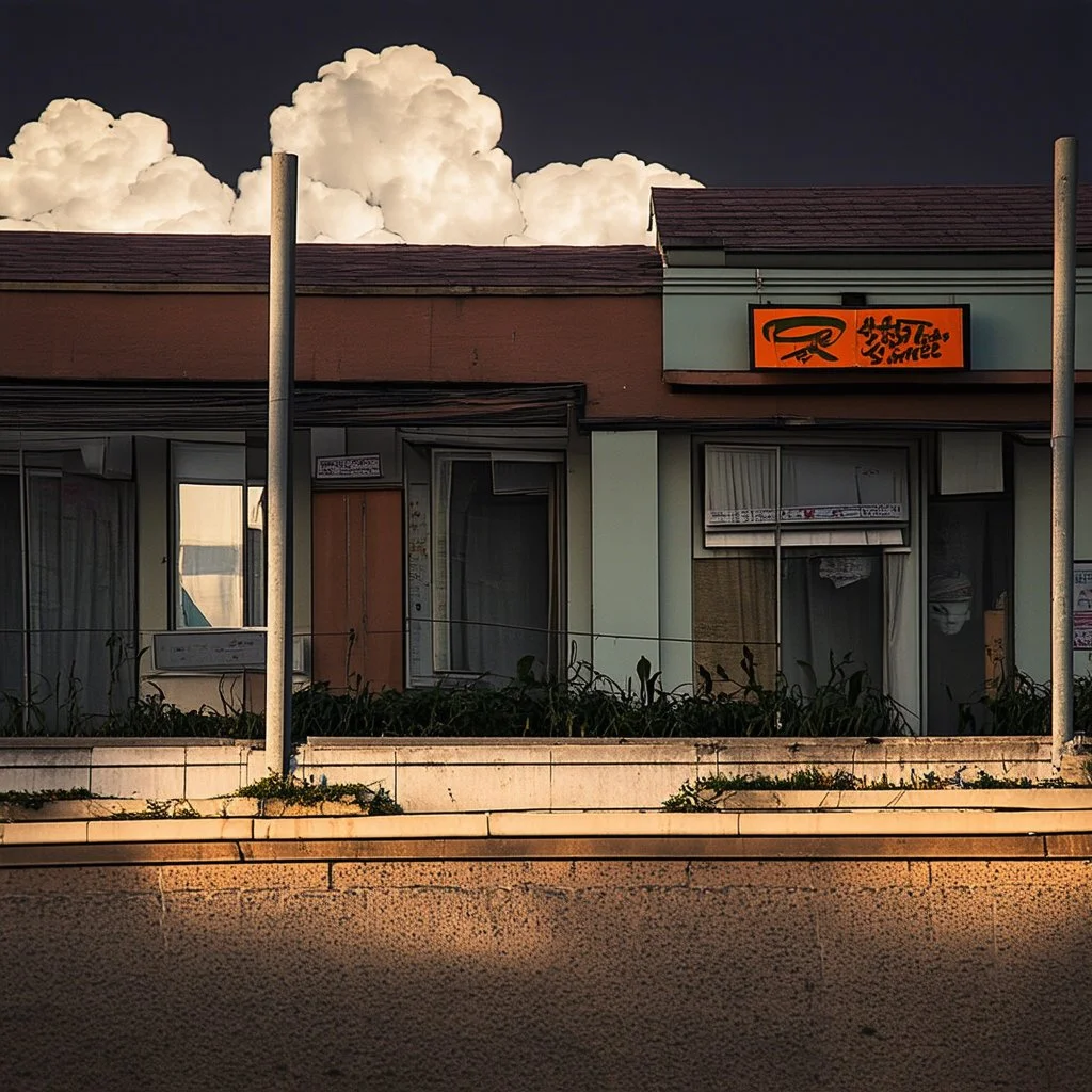 view from a car window. Alvazovsky