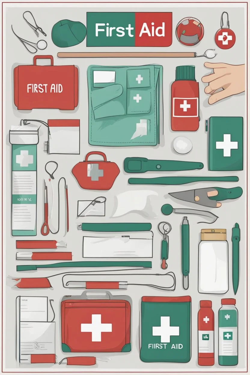 **Content Art:** Create a series of illustrations showing the step-by-step process of common first aid procedures. Use bold, clear visuals to highlight the importance of each step. Accompany these with short, persuasive captions that stress the potential impact of these skills. **Appearance:** content art ideas that encapsulate the themes; "importance of First Aid training, safety and protection of women and individuals with disabilities or special challenges, and awareness against placement / i