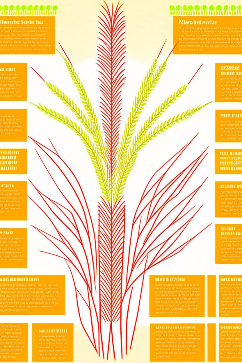 A mind map of wheat for interior design, and the yield is Arabic