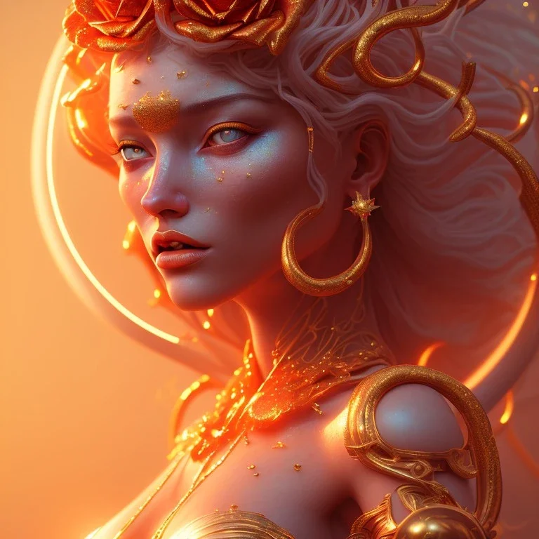 hot rose goddess, by Mahmoud Sai, Cartographic, Circuitry, Golden Hour, Closeup-View, 16k, Lumen Global Illumination, Diffraction Grading ,