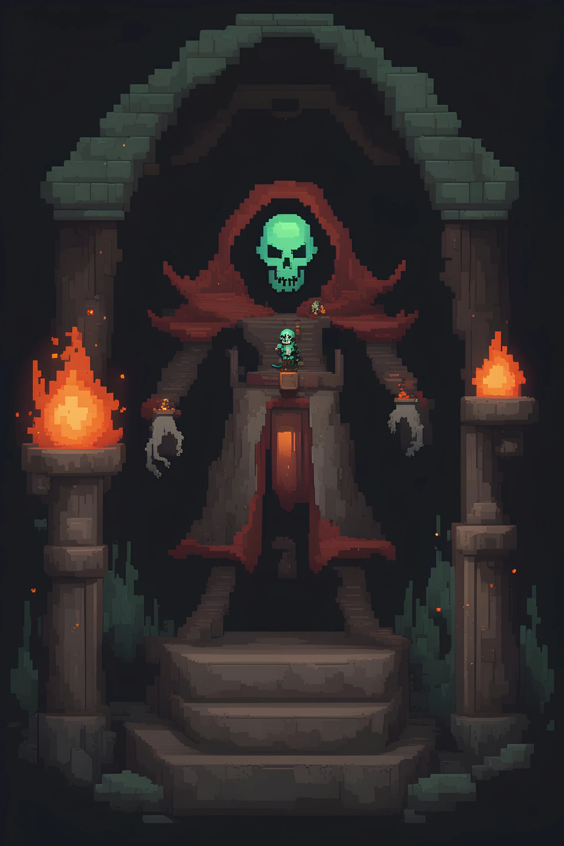 Necromancer game pixel art