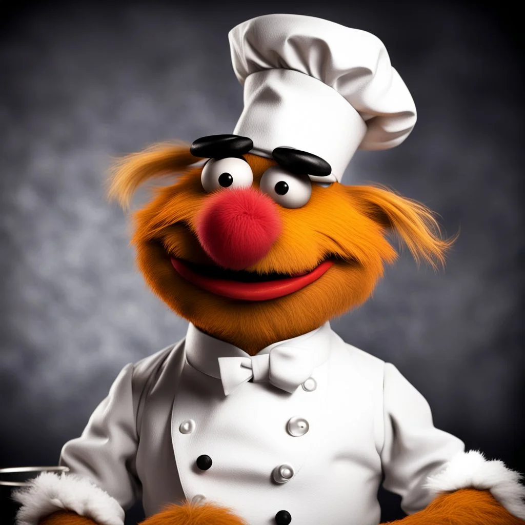 Friday's inspirational subject: The Muppets Swedish Chef with bushy eyebrows and mustache cooking, the guests are other famous muppets. Animated, 3d , funny The Swedish Chef.. "Bork, bork, bork